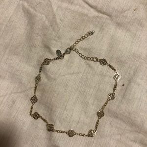 Express gold choker with rhinestone detail